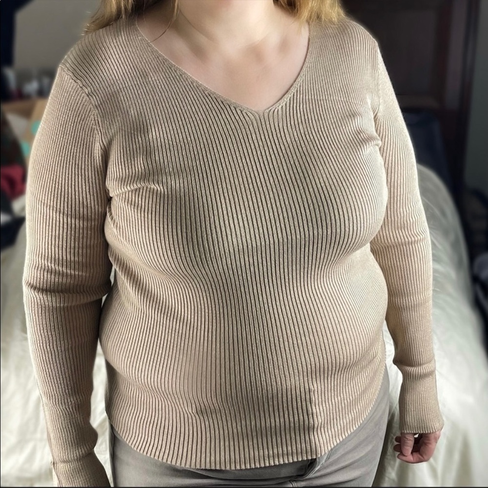 3/$30 ✨NEW✨  Khaki Ribbed Top